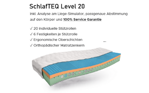 So einzigartig wie Ihr Körper | Level 20 Matratze 90 cm x 200 cm