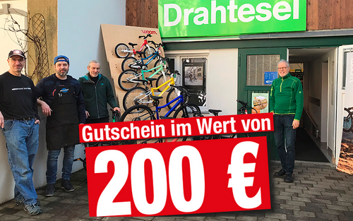 200 € Gutschein von Drahtesel - Alles rund ums Rad und E-Bike